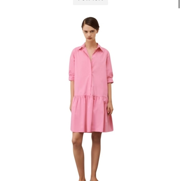 MARELLA BY MAX MARA Women’s Size 12 Pink Summer Collared Shirt Dress Cotton NEW - Picture 15 of 15